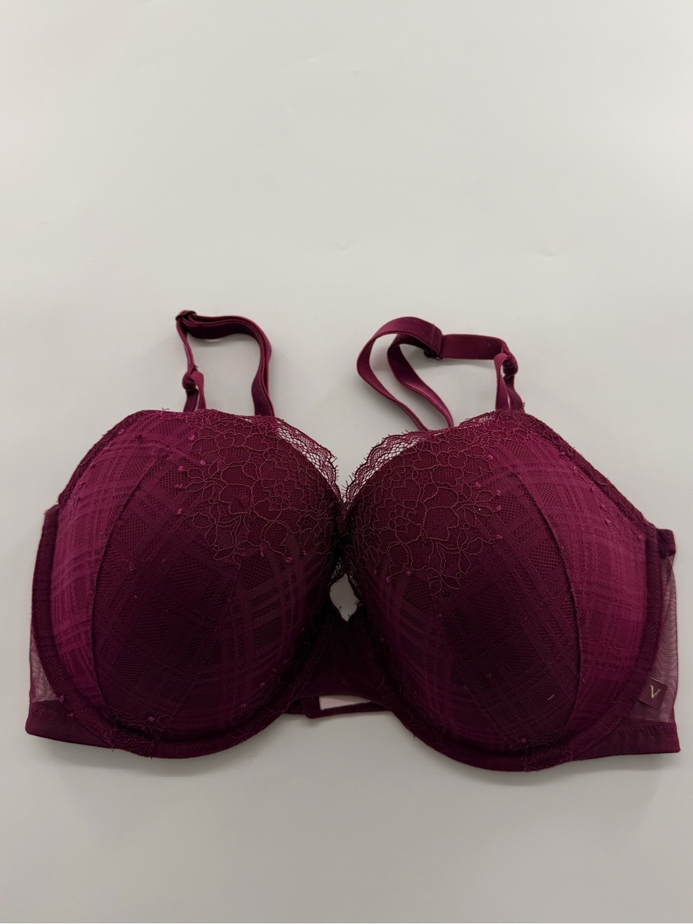 Victoria’s Secret Purple Pink Lace Sexy Lined Demi Bra 34DDD 34F